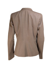 Lafayette 148 - Brown Single Button Wool Blazer Sz 8 - Current Boutique