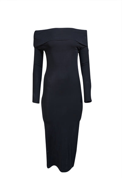 Dolce & Gabbana - Black Off The Shoulder Midi Dress Sz 4