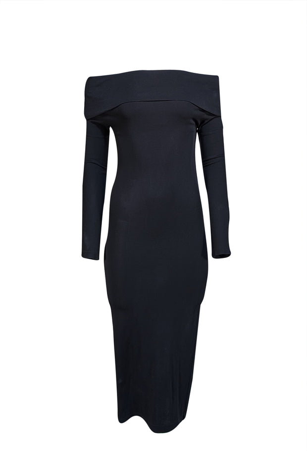 Dolce & Gabbana - Black Off The Shoulder Midi Dress Sz 4