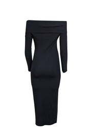 Dolce & Gabbana - Black Off The Shoulder Midi Dress Sz 4