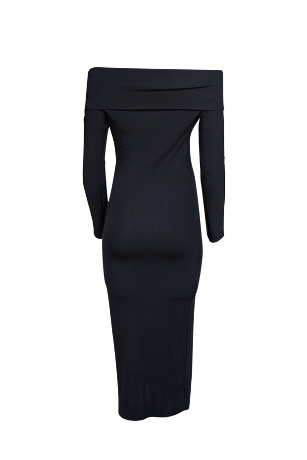 Dolce & Gabbana - Black Off The Shoulder Midi Dress Sz 4