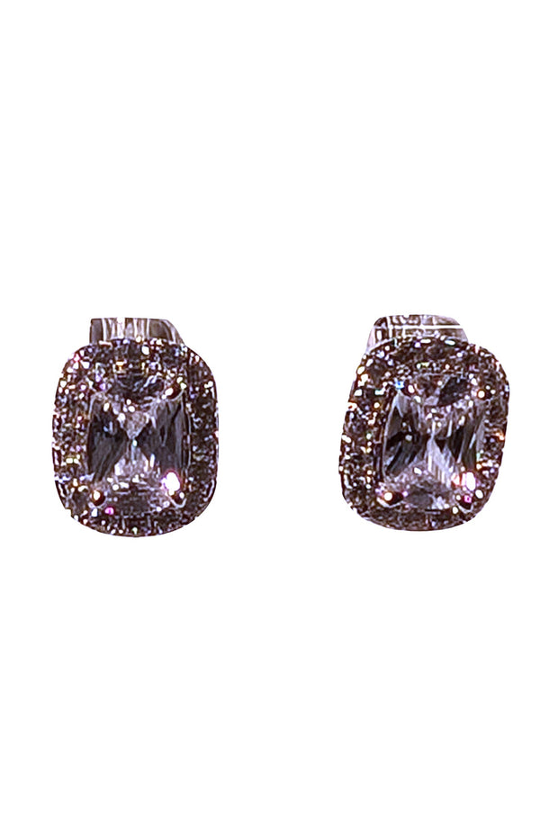 No Label - Sterling Siler Halo Stud Earrings