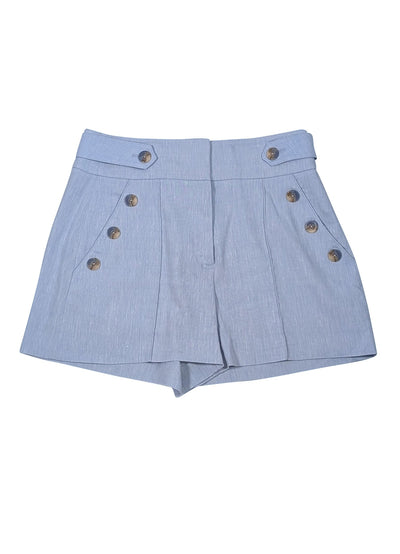 Veronica Beard - Pale Blue Linen Blend Shorts Sz 8 - Current Boutique