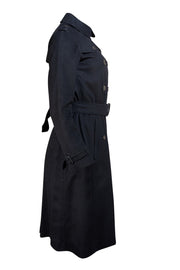 Burberry - Black Wool Blend Peacoat Sz 6 - Current Boutique