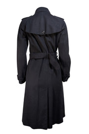 Burberry - Black Wool Blend Peacoat Sz 6 - Current Boutique