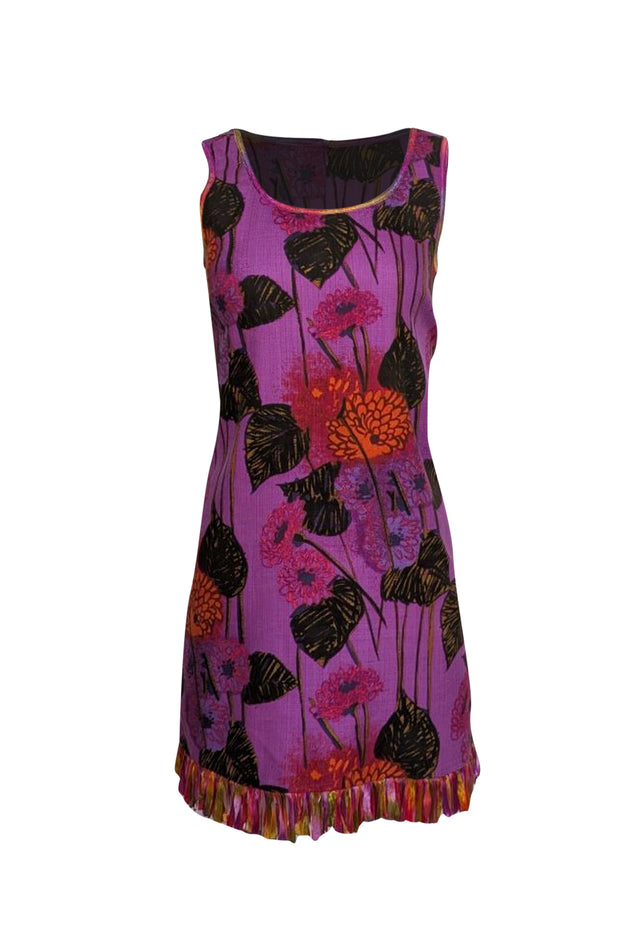 anna sui purple dress Anna Sui Metallic Shirtdress