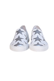 Givenchy - White & Silver Star Slip On Sneakers Sz 7.5