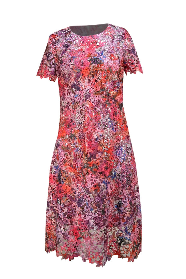 tahari red lace dress Elie Tahari Hudson Lace Applique Fit Flare Dress, $398 | Nordstrom