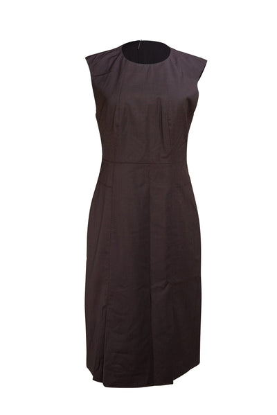 Hugo Boss - Maroon & Black Check Shift Dress Sz 6