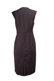 Hugo Boss - Maroon & Black Check Shift Dress Sz 6