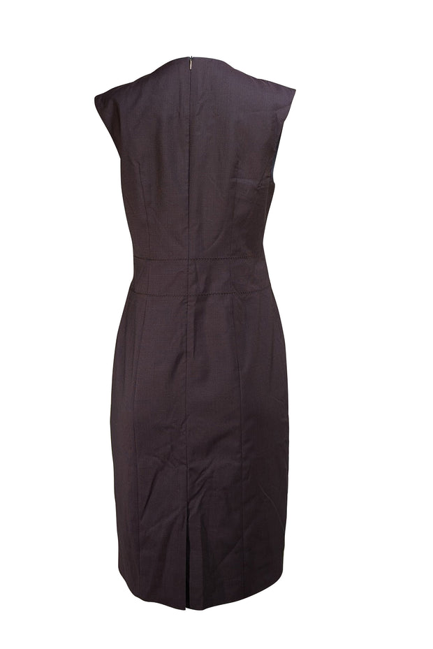 Hugo Boss - Maroon & Black Check Shift Dress Sz 6