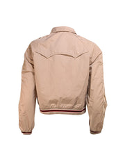 Sandro - Khaki W/ Lace Up Detail Bomber Jacket Sz 10 - Current Boutique