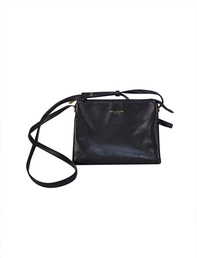 Marc Jacobs - Black Pebbled Leather Rectangular Crossbody Bag - Current Boutique