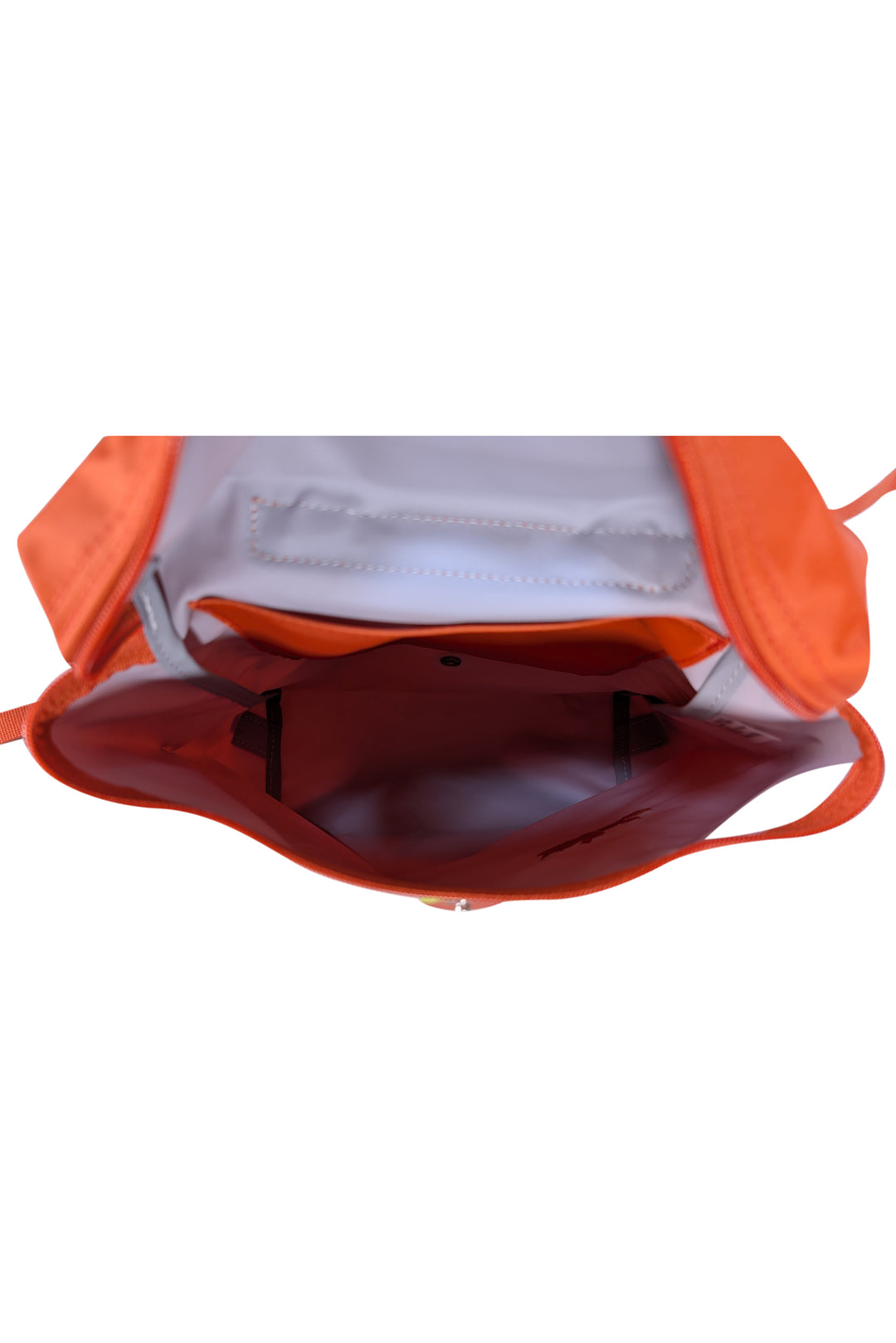 Longchamp - Orange Nylon Backpack | Current Boutique display picture 2