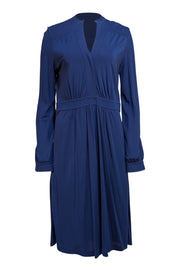 Tory Burch - Navy Long Sleeve Midi Dress Sz L - Current Boutique