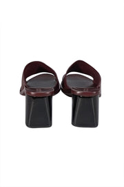 Mercedes Castillo -Maroon Pebbled Leather Mule Heels Sz 11