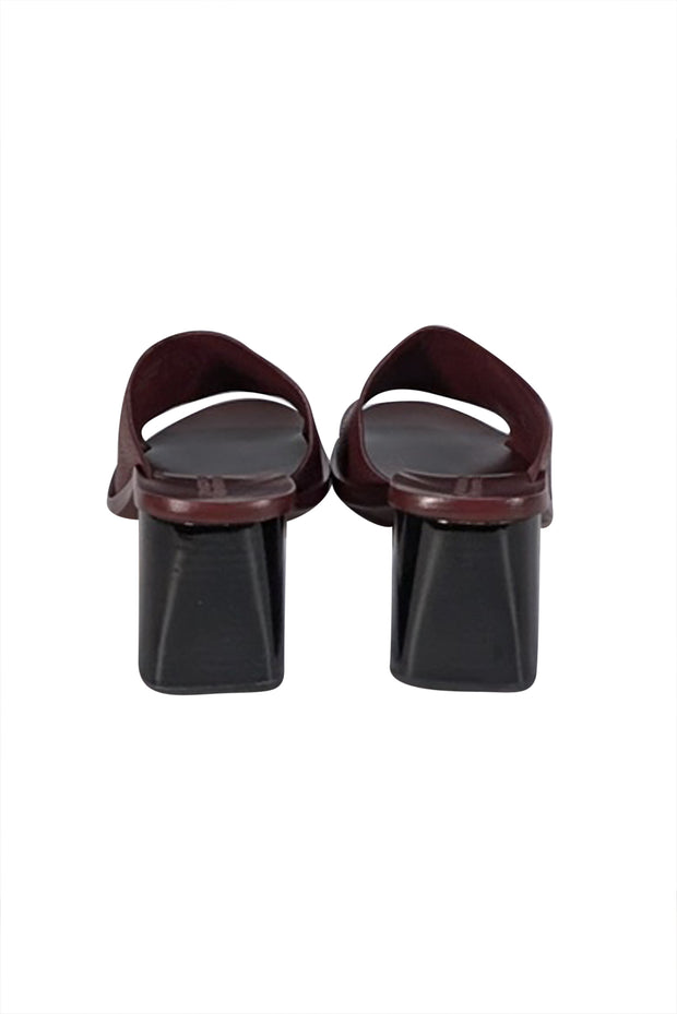 Mercedes Castillo -Maroon Pebbled Leather Mule Heels Sz 11