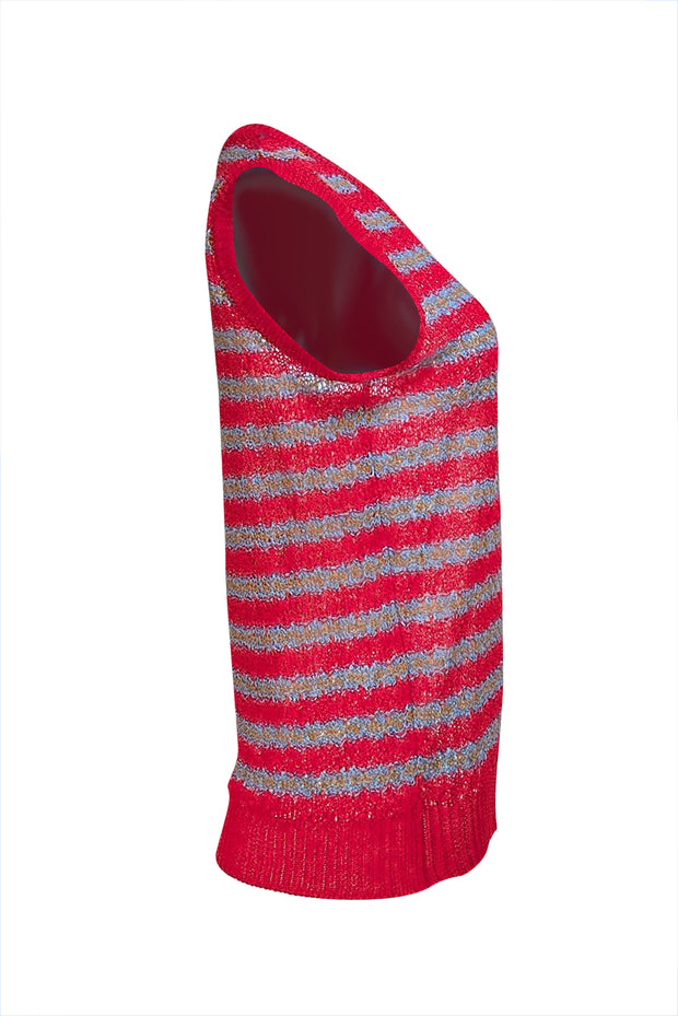 Marni - Red Multi Striped Knit Tank Sz 6
