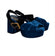 Prada - Teal Blue & Black Velvet Platform Open Toe Pumps Sz 9.5