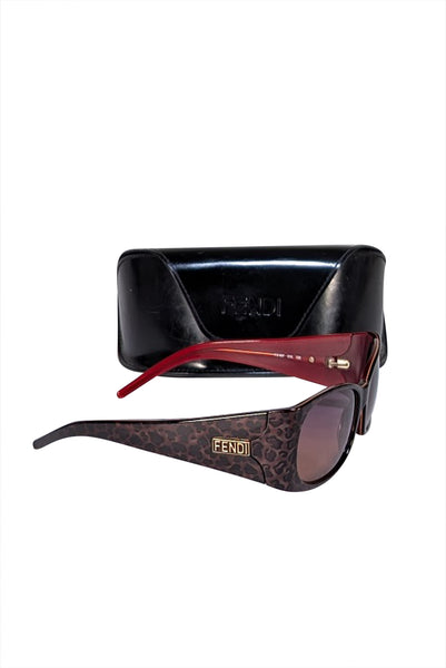 Fendi Black Sunglasses with Red Tips Fendi 54mm O main image 2