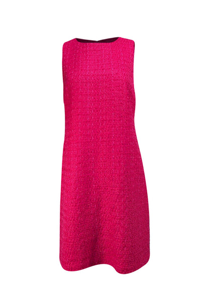 alice and olivia hot pink dress Alice + Olivia Hot Pink Sleeveless Mock Neck Mini Length Shift Dress Small