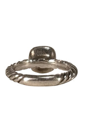 David Yurman - Sterling Silver & Gold Twist Ring w/ Amethyst Center Stone Sz 5 - Current Boutique