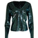 Diane von Furstenberg - Teal Green Sequin Long Sleeve Dress Sz 14