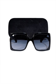 Gucci - Black Large Square Sunglasses - Current Boutique