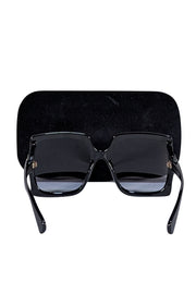 Gucci - Black Large Square Sunglasses - Current Boutique