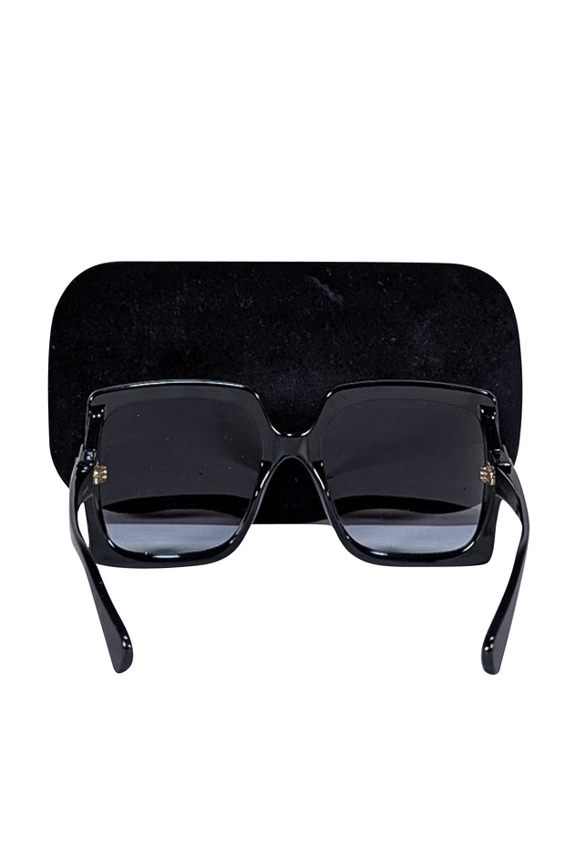 Gucci - Black Large Square Sunglasses - Current Boutique