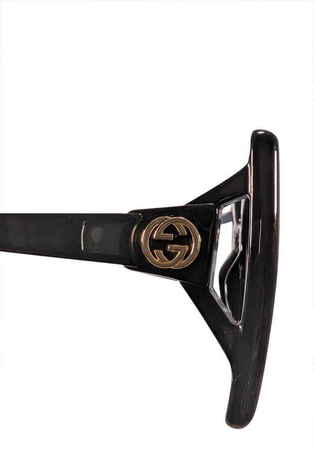 Gucci - Black Large Square Sunglasses - Current Boutique