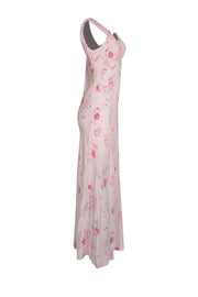Realisation - Light Pink Floral Maxi Dress Sz M - Current Boutique