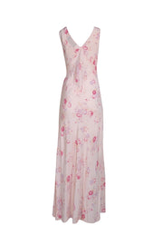 Realisation - Light Pink Floral Maxi Dress Sz M - Current Boutique