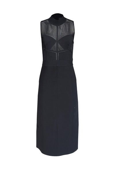 Herve Leger - Black Bandage Knit Sleeveless Midi Dress Sz XL Herve Leger - Black Bandage Knit Sleeveless Midi Dress Sz XL
