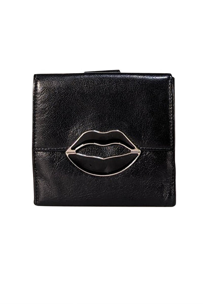 Yves Saint Laurent - Black Leather Lip Front Wallet