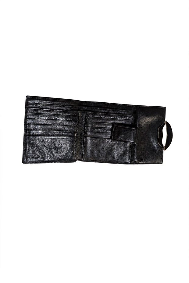 Yves Saint Laurent - Black Leather Lip Front Wallet