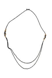 Alexis Bittar - Black Chain Necklace w/ Gold Detail - Current Boutique