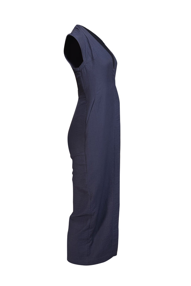 Rachel Comey - Navy Blue Textured Sleeveless Jumpsuit Sz 0 - Current Boutique