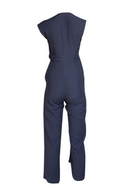 Rachel Comey - Navy Blue Textured Sleeveless Jumpsuit Sz 0 - Current Boutique