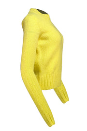 Ba&sh - Neon Yellow Mohair Blend Sweater Sz 4 - Current Boutique