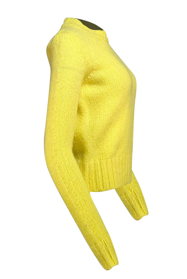 Ba&sh - Neon Yellow Mohair Blend Sweater Sz 4 - Current Boutique