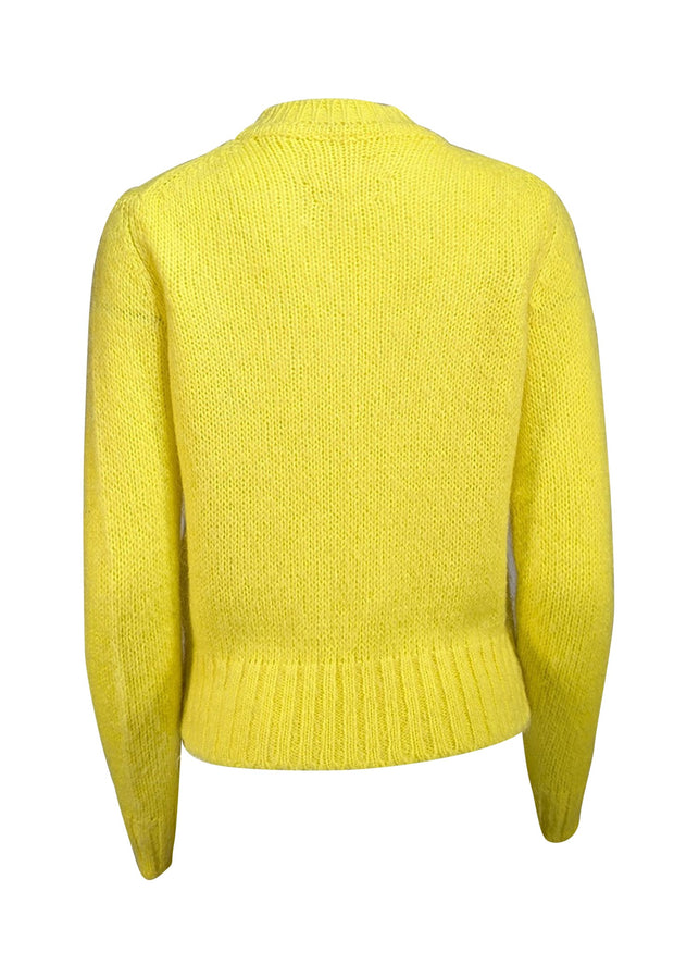 Ba&sh - Neon Yellow Mohair Blend Sweater Sz 4 - Current Boutique
