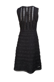 Diane von Furstenberg - Black Textured Sleeveless Dress Sz 8