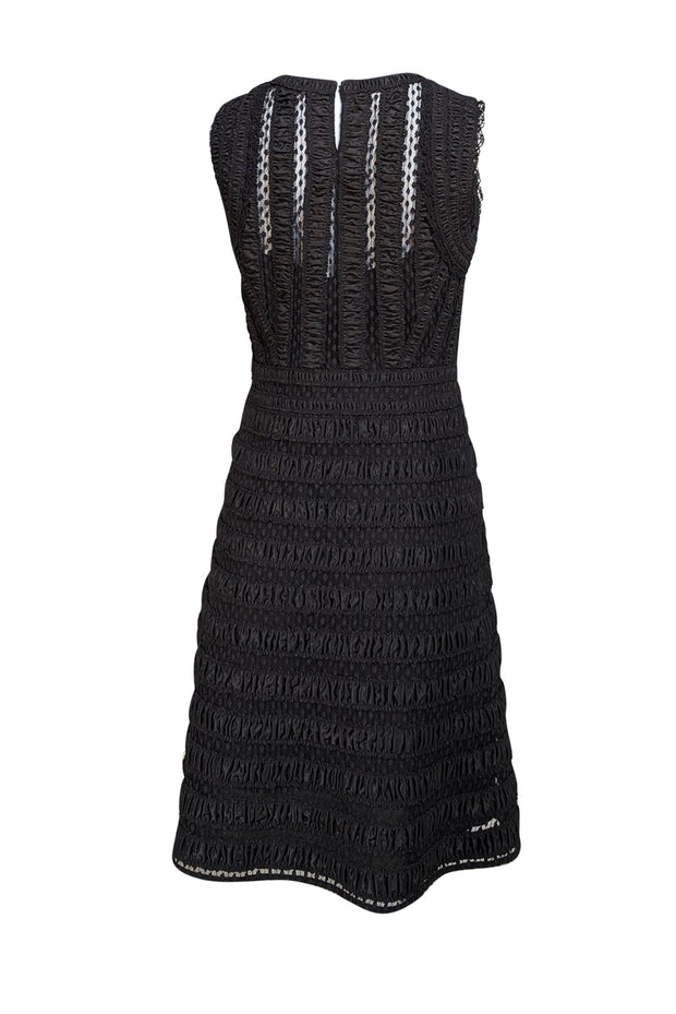 Diane von Furstenberg - Black Textured Sleeveless Dress Sz 8