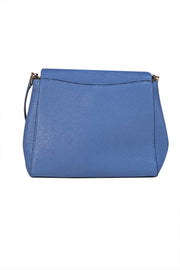 Kate Spade - Blue Pebbled Front Flap Shoulder Bag