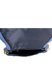 Kate Spade - Blue Pebbled Front Flap Shoulder Bag