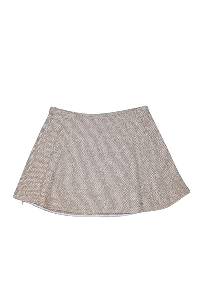Rag & Bone - Beige & Gold Tweed "Elsie" Mini Skirt Sz 4 - Current Boutique