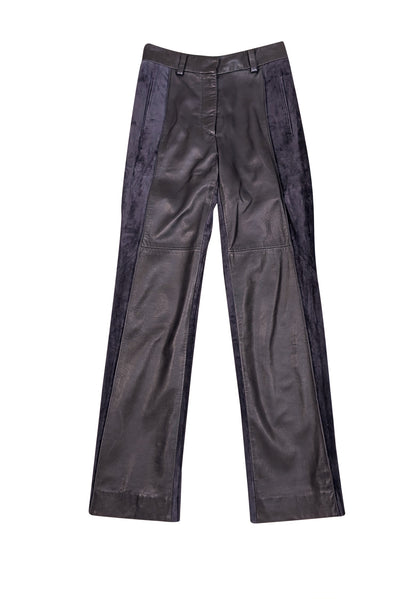 Marc Jacobs - Mocha Leather & Suede Pants Sz 4 - Current Boutique