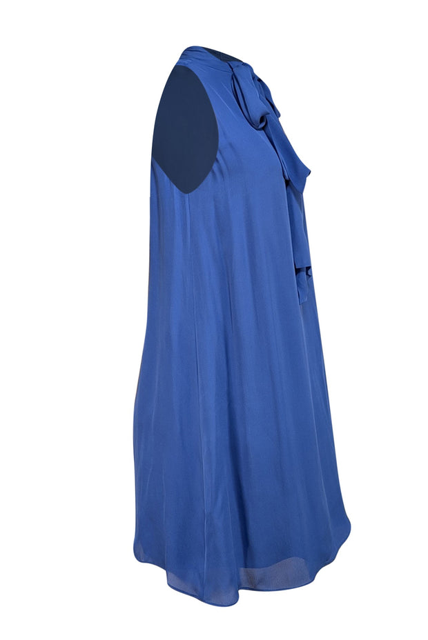 Alice & Olivia - Royal Blue Sleeveless Silk Neck Tie Dress Sz S Alice & Olivia - Royal Blue Sleeveless Silk Neck Tie Dress Sz S