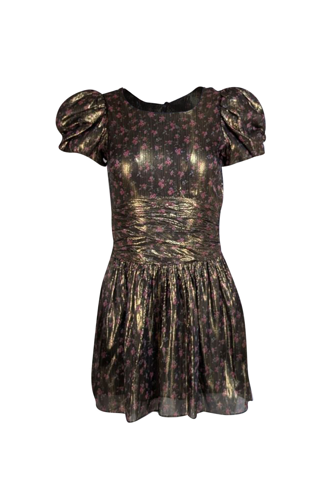 loveshackfancy metallic dress Galatea Metallic Silk Chiffon Maxi Dress Airy BLUE / 00